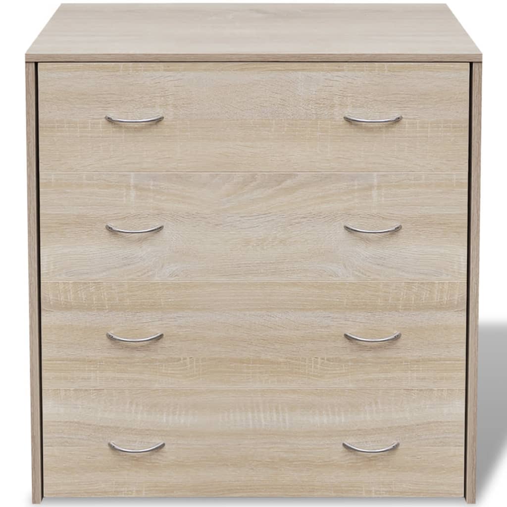 vidaXL Commode à 4 tiroirs 60x30,5x71 cm Chêne marron