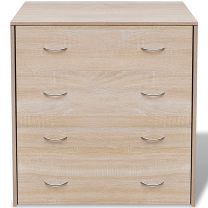 vidaXL Commode à 4 tiroirs 60x30,5x71 cm Chêne marron