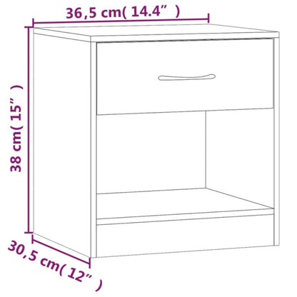 vidaXL Tables de chevet 2 pcs avec tiroir couleur chêne