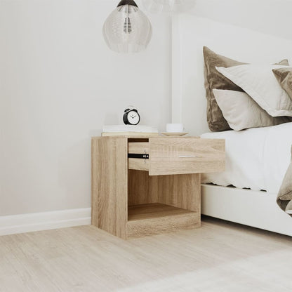 vidaXL Tables de chevet 2 pcs avec tiroir couleur chêne