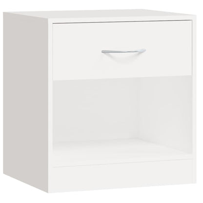 vidaXL Tables de chevet 2 pcs avec tiroir Blanc