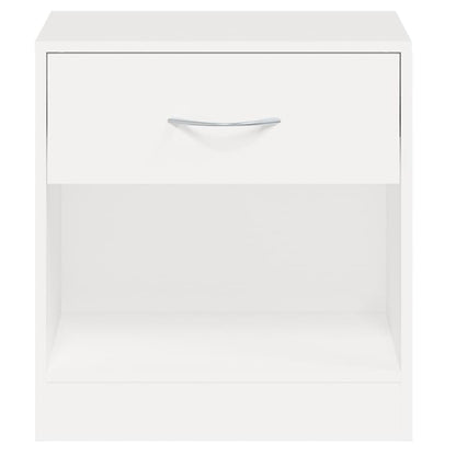 vidaXL Tables de chevet 2 pcs avec tiroir Blanc