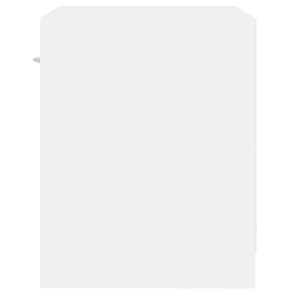 vidaXL Tables de chevet 2 pcs avec tiroir Blanc