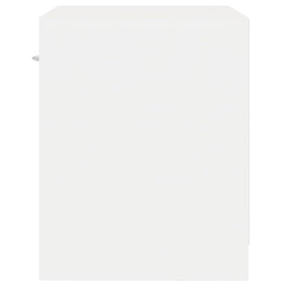 vidaXL Tables de chevet 2 pcs avec tiroir Blanc
