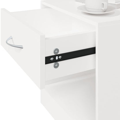 vidaXL Tables de chevet 2 pcs avec tiroir Blanc