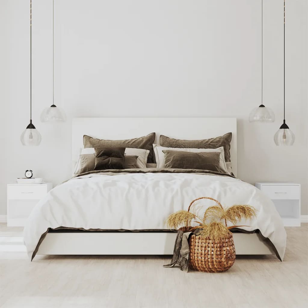vidaXL Tables de chevet 2 pcs avec tiroir Blanc