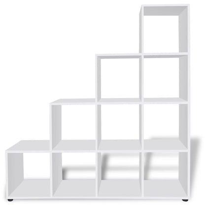 vidaXL Treppenregal Bücherregal 142 cm Weiß