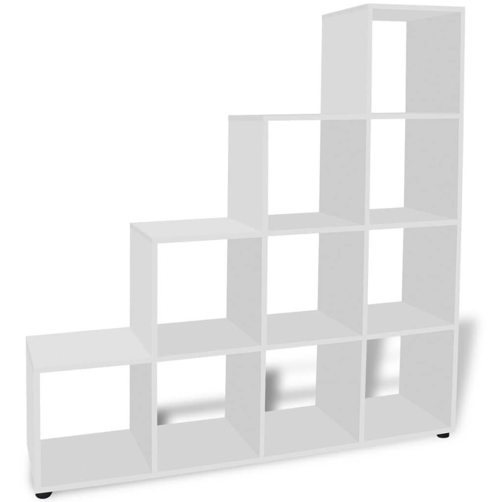 vidaXL Treppenregal Bücherregal 142 cm Weiß