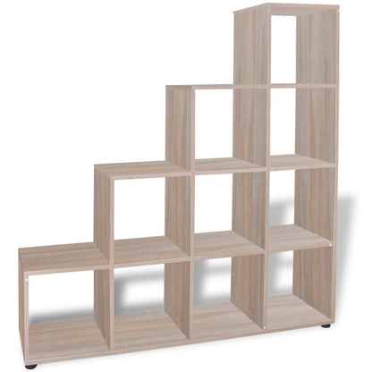 vidaXL Treppenregal Bücherregal 142 cm Eiche