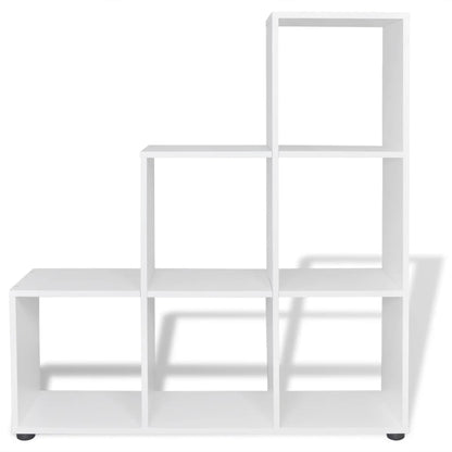 vidaXL Treppenregal Bücherregal 107 cm Weiß