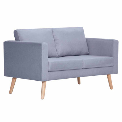 vidaXL Sofagarnitur 2-Sitzer & 3-Sitzer Stoff Hellgrau