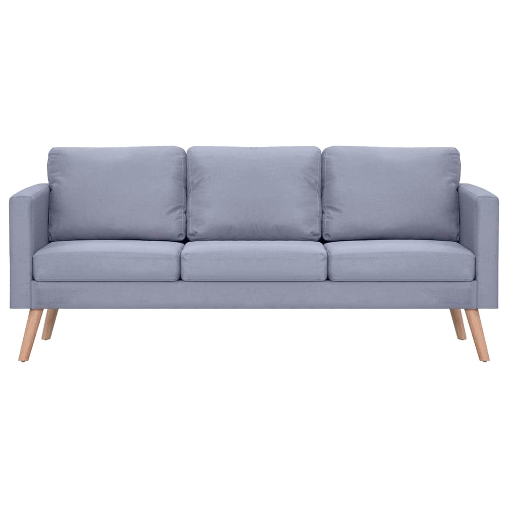 vidaXL Sofagarnitur 2-Sitzer & 3-Sitzer Stoff Hellgrau