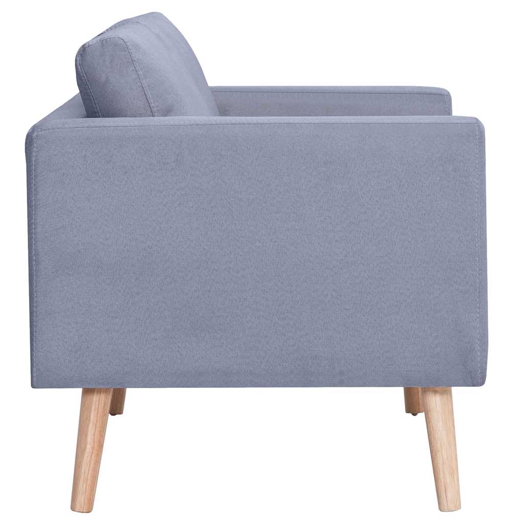vidaXL Sofagarnitur 2-Sitzer & 3-Sitzer Stoff Hellgrau