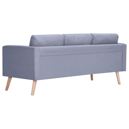 vidaXL Sofagarnitur 2-Sitzer & 3-Sitzer Stoff Hellgrau