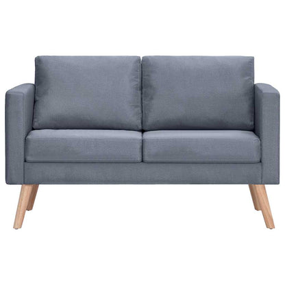 vidaXL Sofagarnitur 2-Sitzer und 3-Sitzer Stoff Dunkelgrau