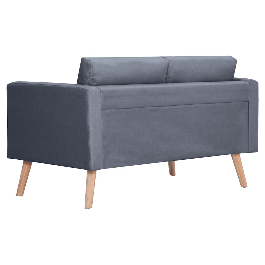 vidaXL Sofagarnitur 2-Sitzer und 3-Sitzer Stoff Dunkelgrau