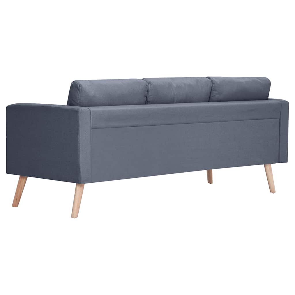 vidaXL Sofagarnitur 2-Sitzer und 3-Sitzer Stoff Dunkelgrau