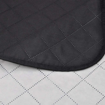 vidaXL Couvre-lit double face matelassé Noir/Blanc 170x210 cm