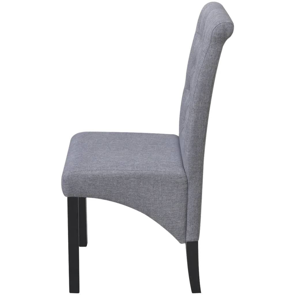 vidaXL Chaises de salle à manger 6 pcs Gris clair Tissu