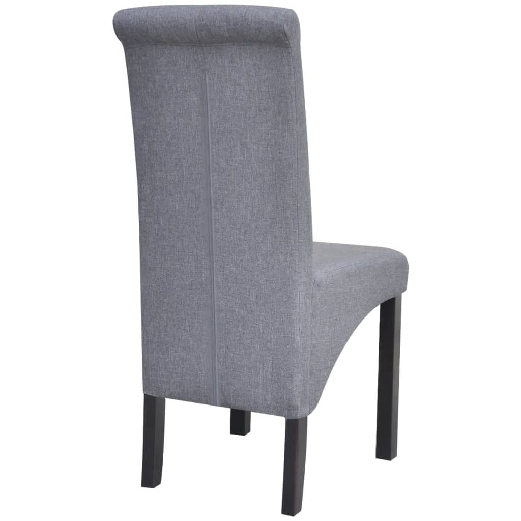 vidaXL Chaises de salle à manger 6 pcs Gris clair Tissu