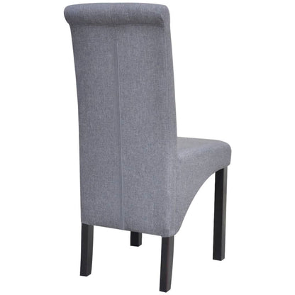 vidaXL Chaises de salle à manger 6 pcs Gris clair Tissu