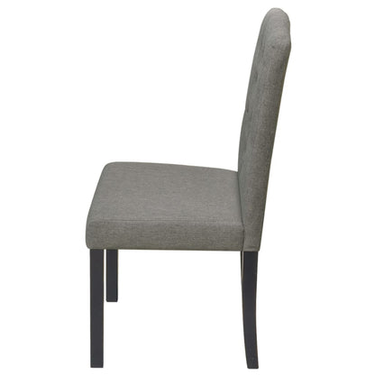 vidaXL Chaises de salle à manger 6 pcs Tissu gris