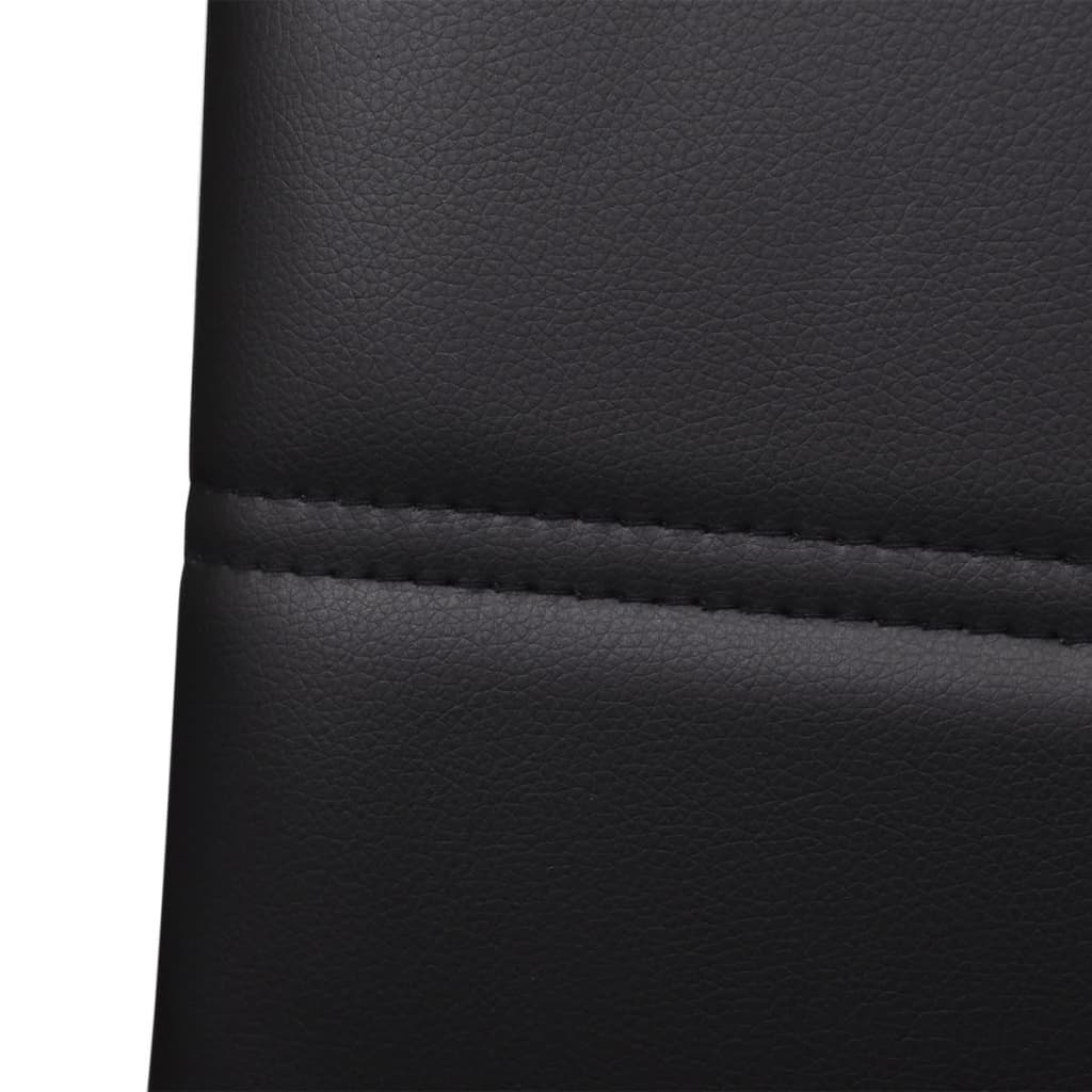 vidaXL Chaises cantilever 6 pcs Similicuir Noir