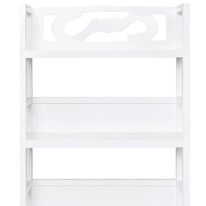 vidaXL Badezimmerschrank Albuquerque Holz Weiß 46x24x117,5 cm