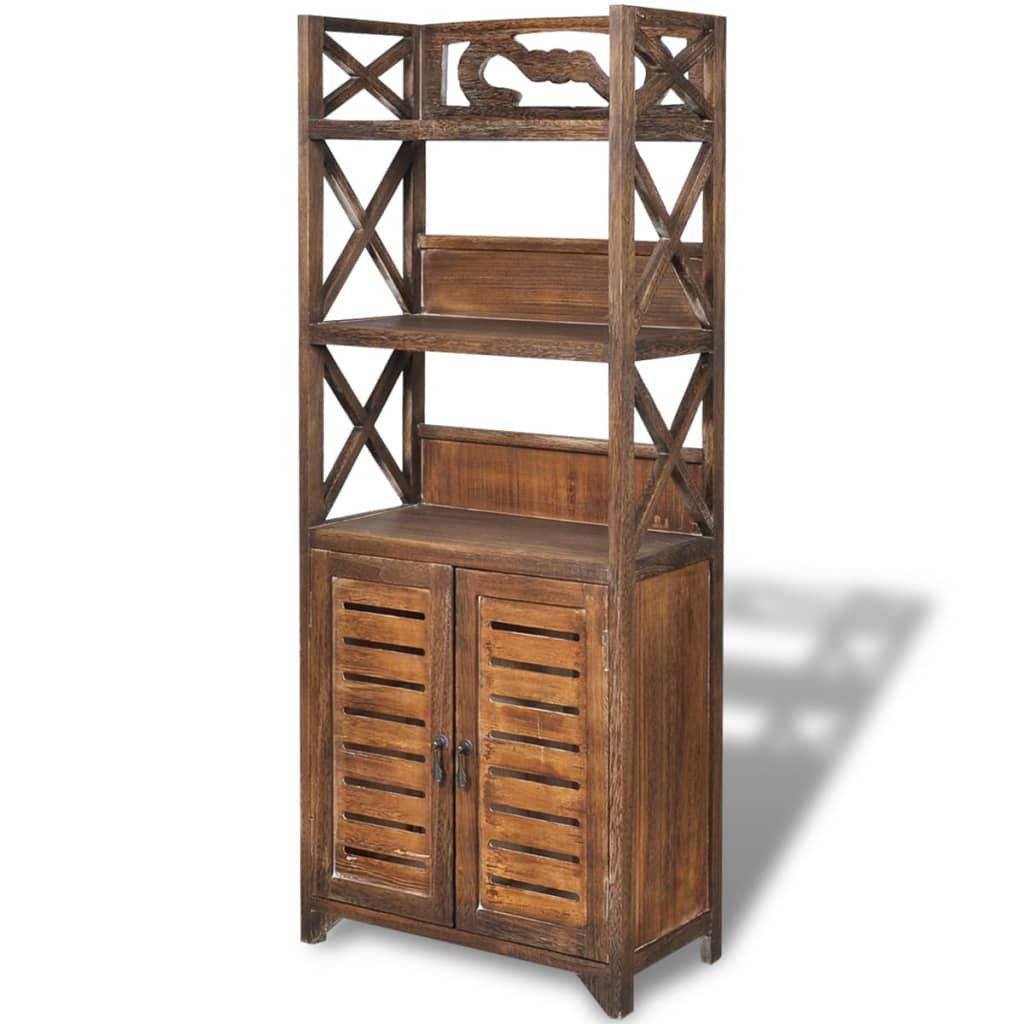vidaXL Badezimmerschrank Albuquerque Holz Braun 46x24x117,5 cm