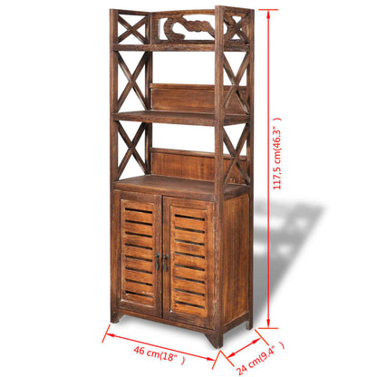 vidaXL Badezimmerschrank Albuquerque Holz Braun 46x24x117,5 cm