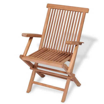 vidaXL 5-tlg. Garten-Essgruppe Klappbar Massivholz Teak