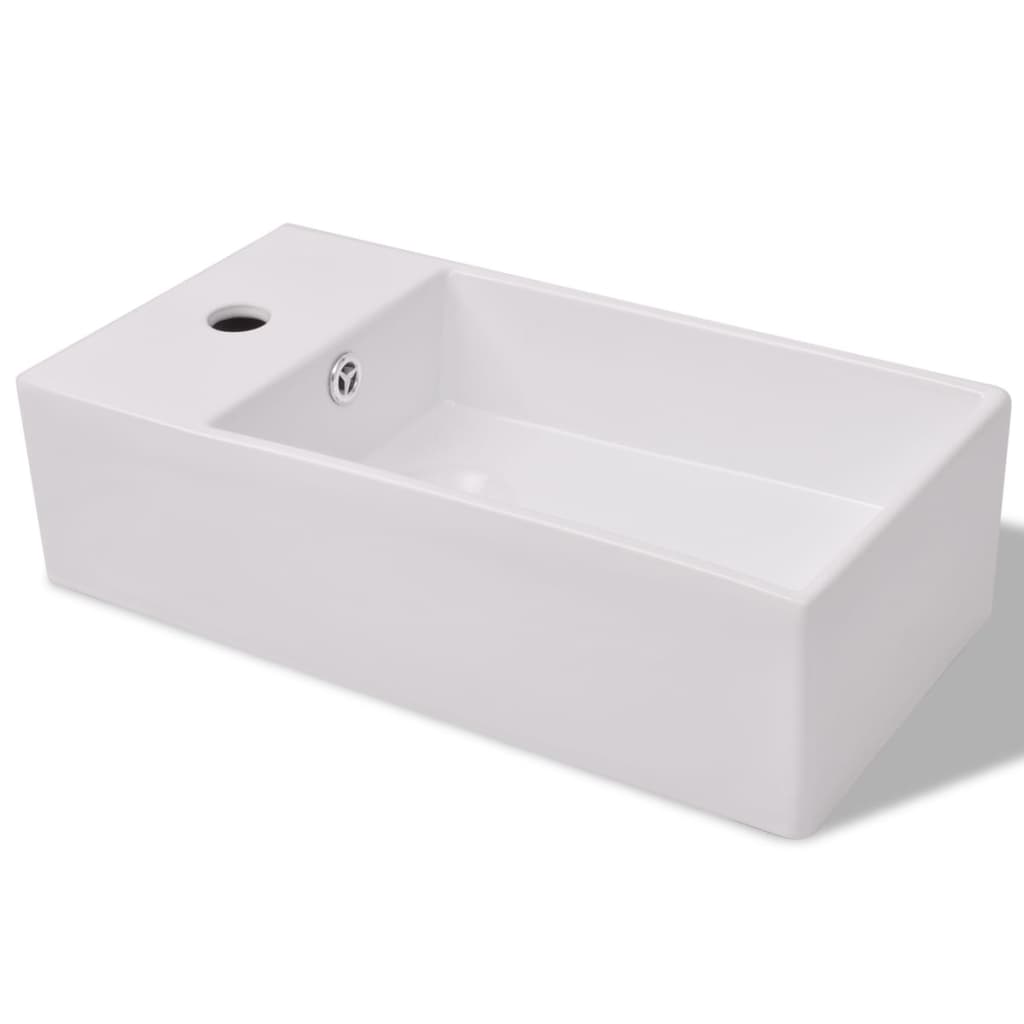 vidaXL 3-tlg. Badmöbel-Set mit Waschbecken Schwarz