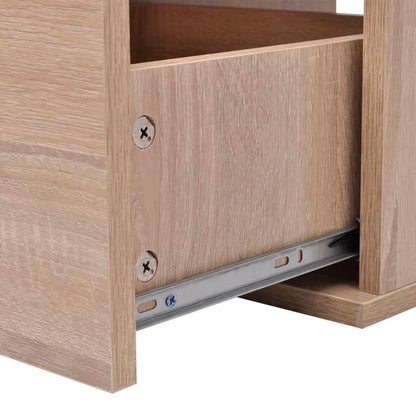 vidaXL 9-tlg. Badmöbel und Waschbecken Set Beige