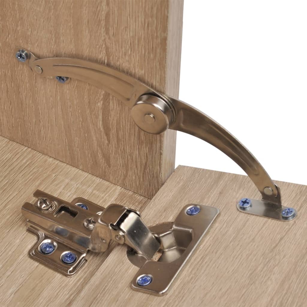 vidaXL 8-tlg. Badmöbel und Waschbecken Set Beige