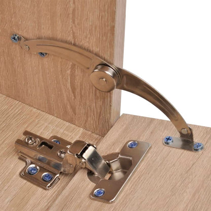 vidaXL 8-tlg. Badmöbel und Waschbecken Set Beige