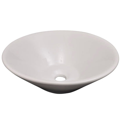 vidaXL 8-tlg. Badmöbel und Waschbecken Set Beige