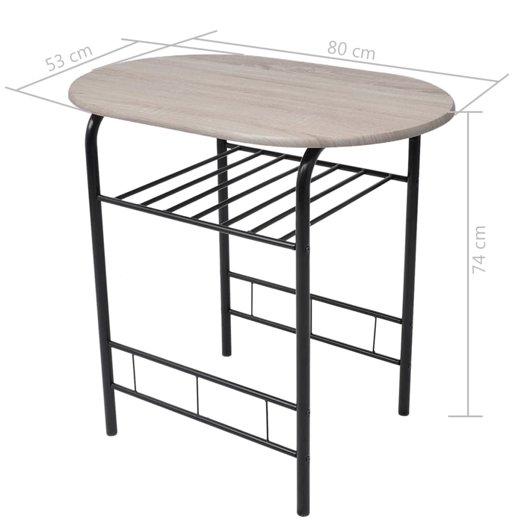 vidaXL Ensemble de bar de cuisine avec table et chaises en MDF