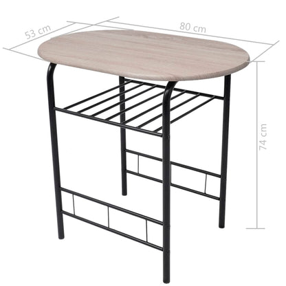 vidaXL Ensemble de bar de cuisine avec table et chaises en MDF