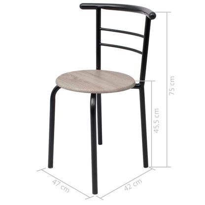 vidaXL Ensemble de bar de cuisine avec table et chaises en MDF