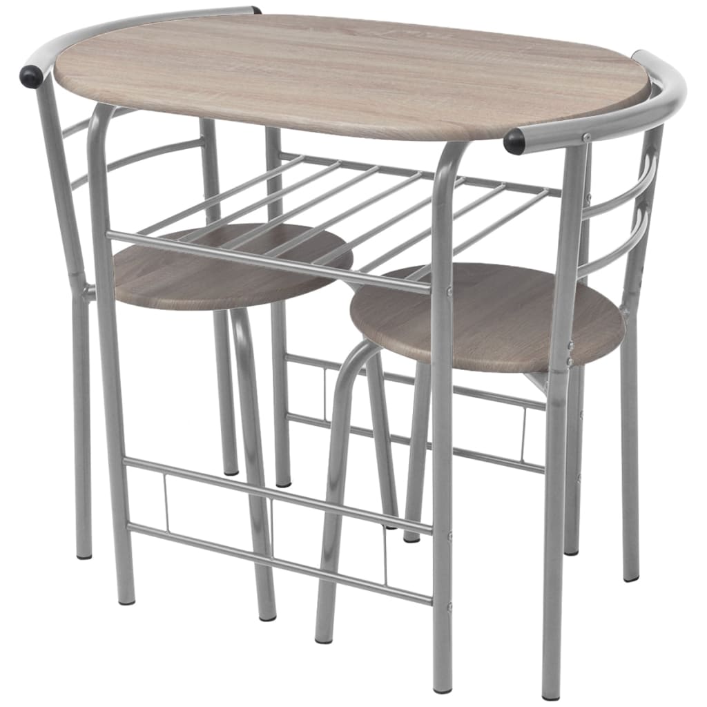 vidaXL Ensemble de bar de cuisine avec table et chaises en MDF