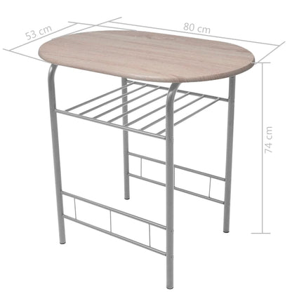 vidaXL Ensemble de bar de cuisine avec table et chaises en MDF