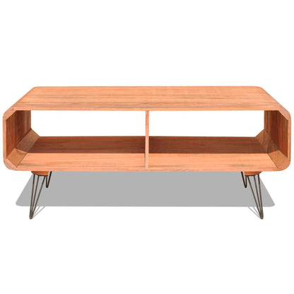 vidaXL Couchtisch 90×55,5×38,5 cm Massivholz Paulownia Braun