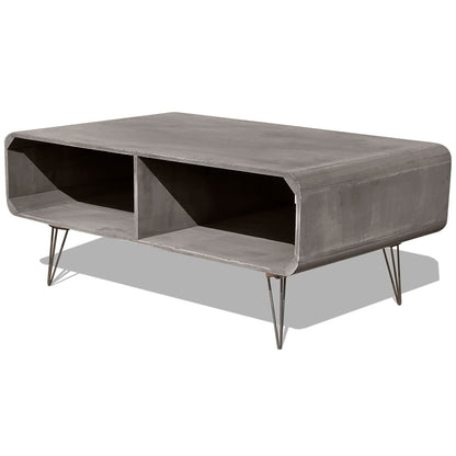 vidaXL Couchtisch 90×55,5×38,5 cm Massivholz Paulownia Grau