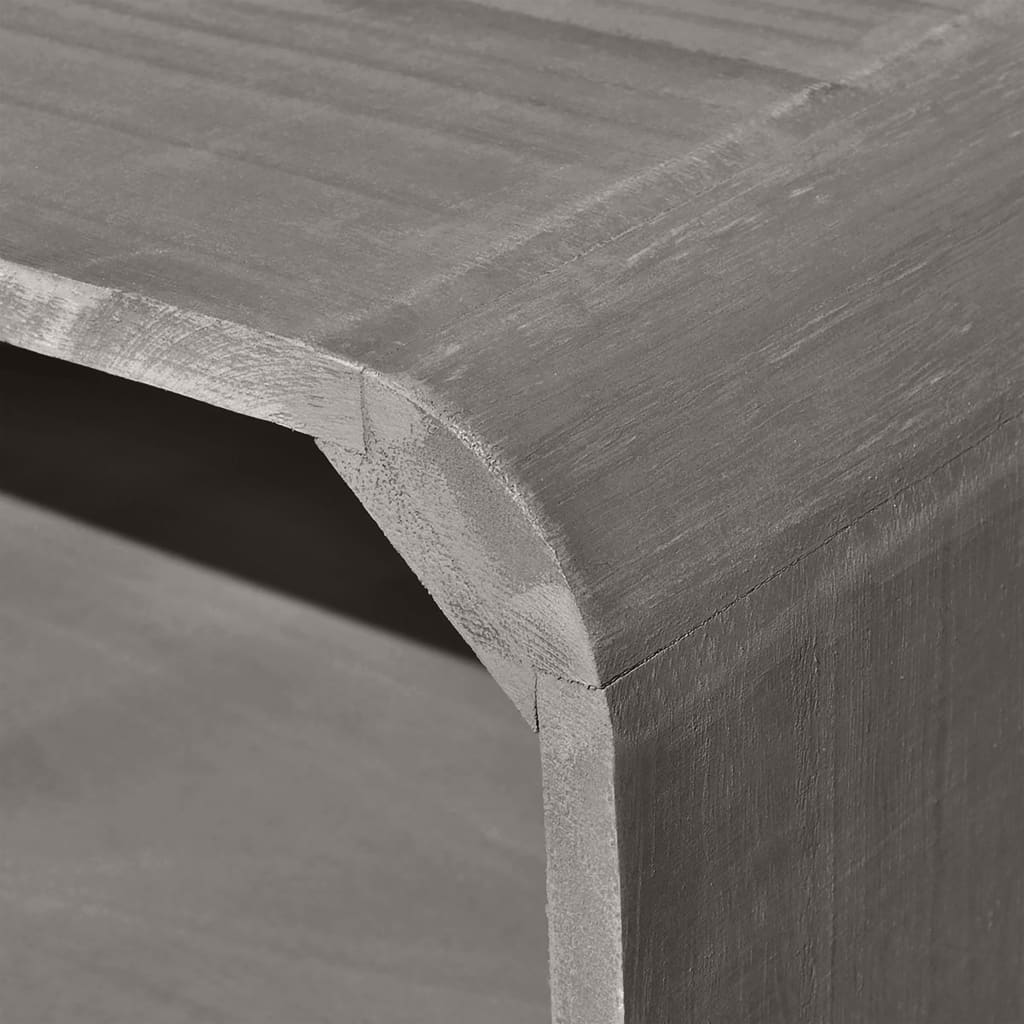 vidaXL Couchtisch 90×55,5×38,5 cm Massivholz Paulownia Grau