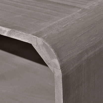 vidaXL Couchtisch 90×55,5×38,5 cm Massivholz Paulownia Grau