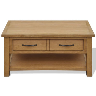 vidaXL Couchtisch 88x53x45 cm Massivholz Eiche