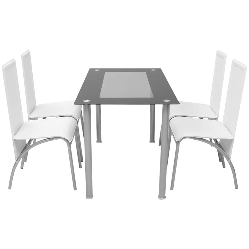vidaXL Ensemble de salle à manger cinq pièces blanc