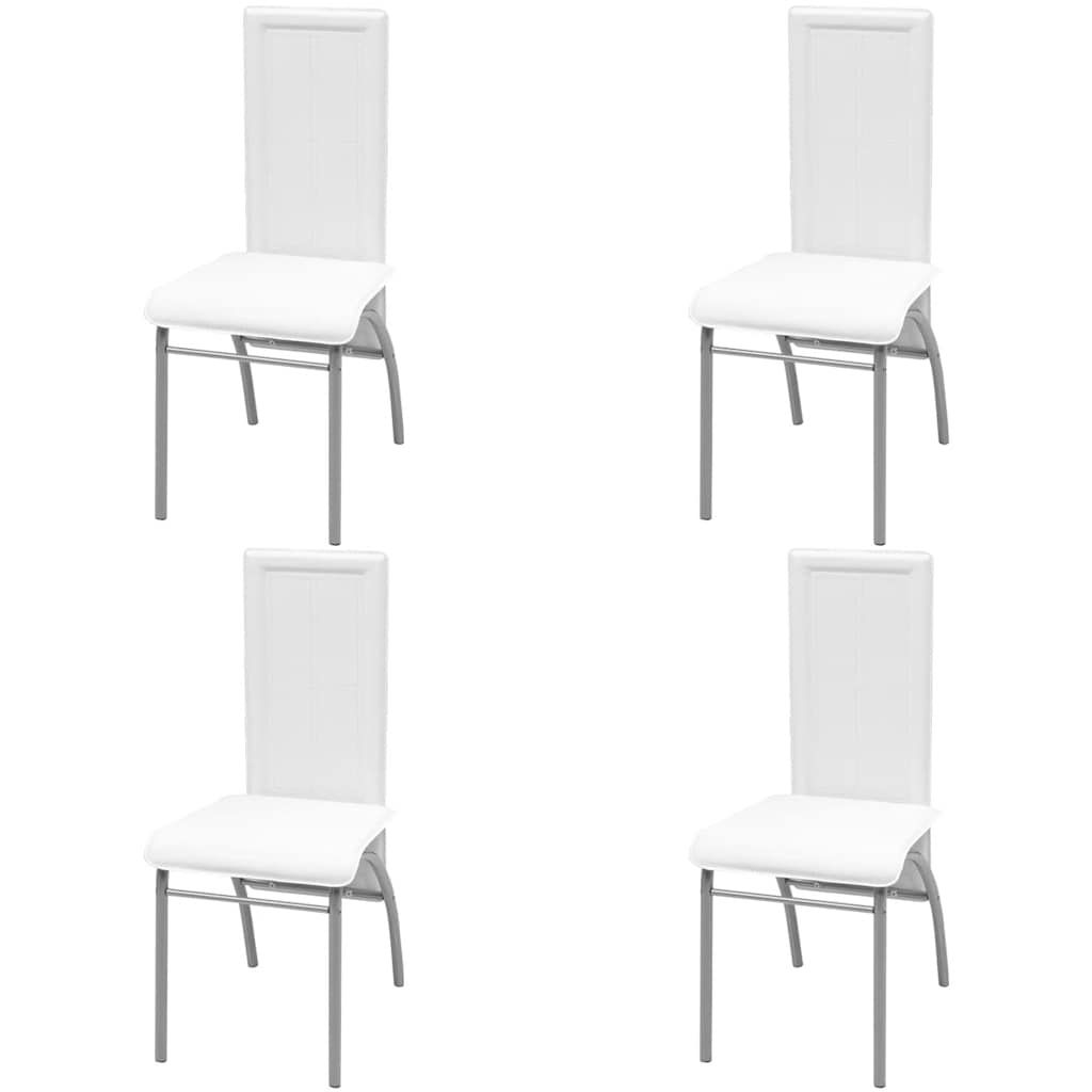 vidaXL Ensemble de salle à manger cinq pièces blanc