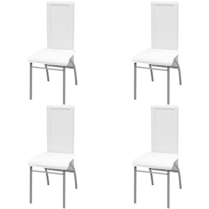 vidaXL Ensemble de salle à manger cinq pièces blanc