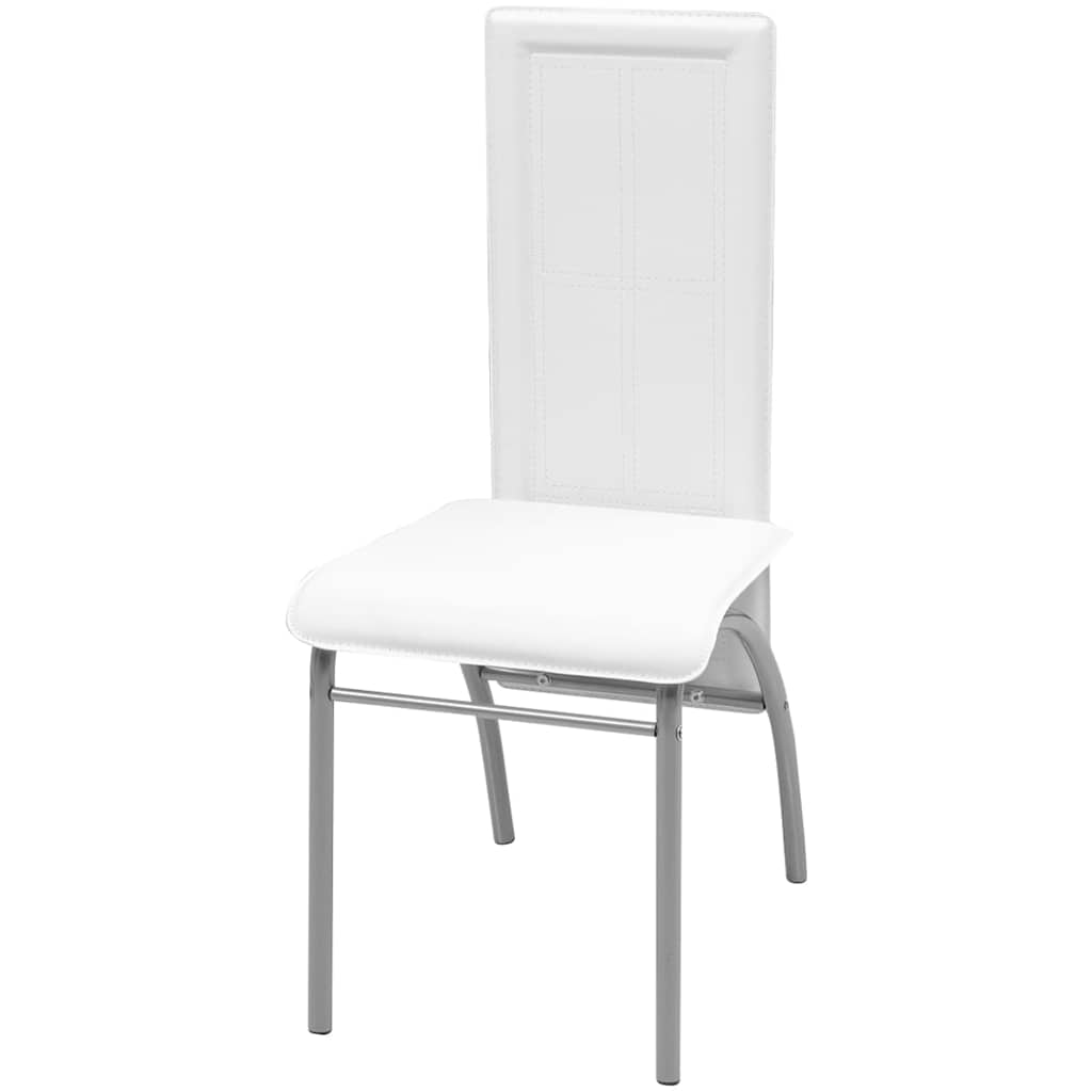 vidaXL Ensemble de salle à manger cinq pièces blanc